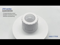 HNS176PIR Z10 0-10v dimming and daylight monitoring by remote control setting PIR motion sensor