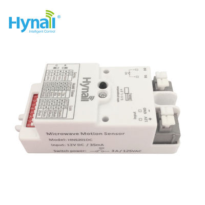 HNS201DC ऑन ऑफ 12v माइक्रोवेव सेंसर सूखी संपर्क संस्करण 6m माउंटिंग