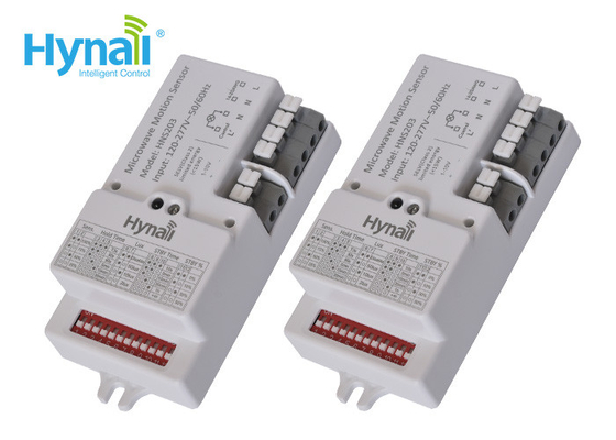 AC120V - 277V माइक्रोवेव मोशन सेंसर टिकाऊ प्लास्टिक एलईडी लाइट सेंसर